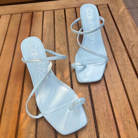 Calvin Klein Light Blue Strappy Heels - Picture 1 of 5